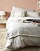 Flber Ivory Duvet Cover Tufted Boho Bedding Comforter Queen Size, 86in x90in - Image 2