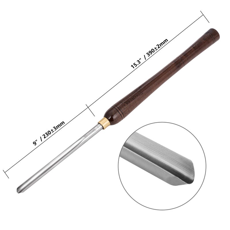 IMOTECHOM 1/2-Inches HSS Bowl Gouge Lathe Chisel Wood Turning Tools with Round Plastic Box and Hanging Bag - Image 2