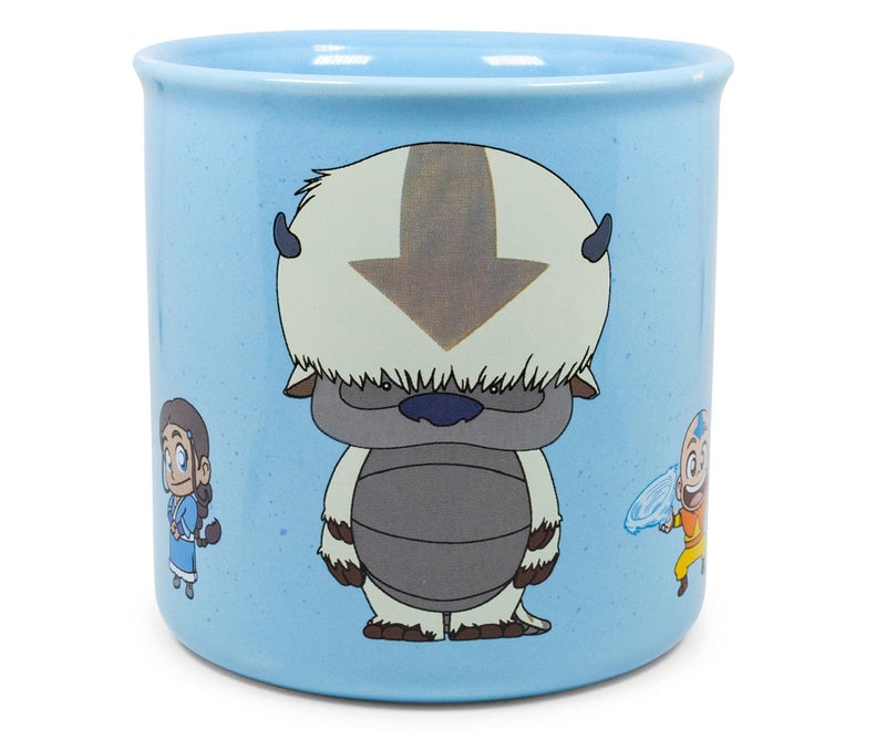 Avatar The Last Airbender Chibi Character Ceramic Camper Mug  Travel Coffee Mugs Novelty Drinkware For Kitchen And Home Bar  Official Nickelodeon Collectible Anime Gifts  Holds 20 Ounces