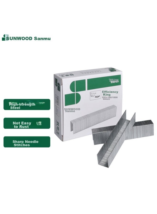 Sunwood Efficiency King Series 23/17 Staples, 1000 Pieces/box, 10 Boxes, P23-150 - Image 1