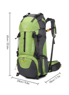 MissTiara 60L High-Capacity Waterproof Outdoor Sport Camping and Hiking Backpack With Shoe Compartment  - Image 3
