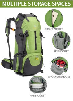 MissTiara 60L High-Capacity Waterproof Outdoor Sport Camping and Hiking Backpack With Shoe Compartment  - Image 4