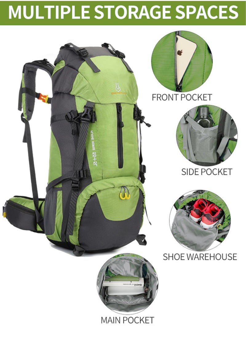 MissTiara 60L High-Capacity Waterproof Outdoor Sport Camping and Hiking Backpack With Shoe Compartment  - Image 4