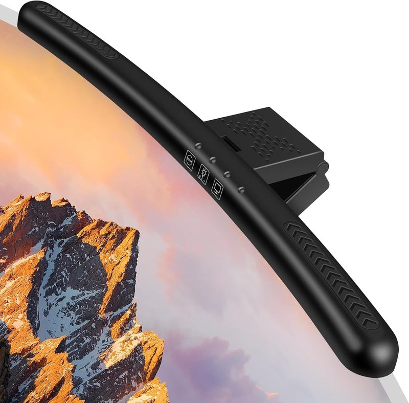 NALACAL شريط إضاءة للشاشة، مصباح شاشة كمبيوتر منحني، إضاءة بثلاثة أوضاع لدرجة حرارة الألوان، مصباح شاشة يعمل باللمس يعمل بمنفذ USB، شريط إضاءة شاشة LED قابل للتعتيم للعناية بالعين، للمكتب/المنزل/اللعب - Image 1