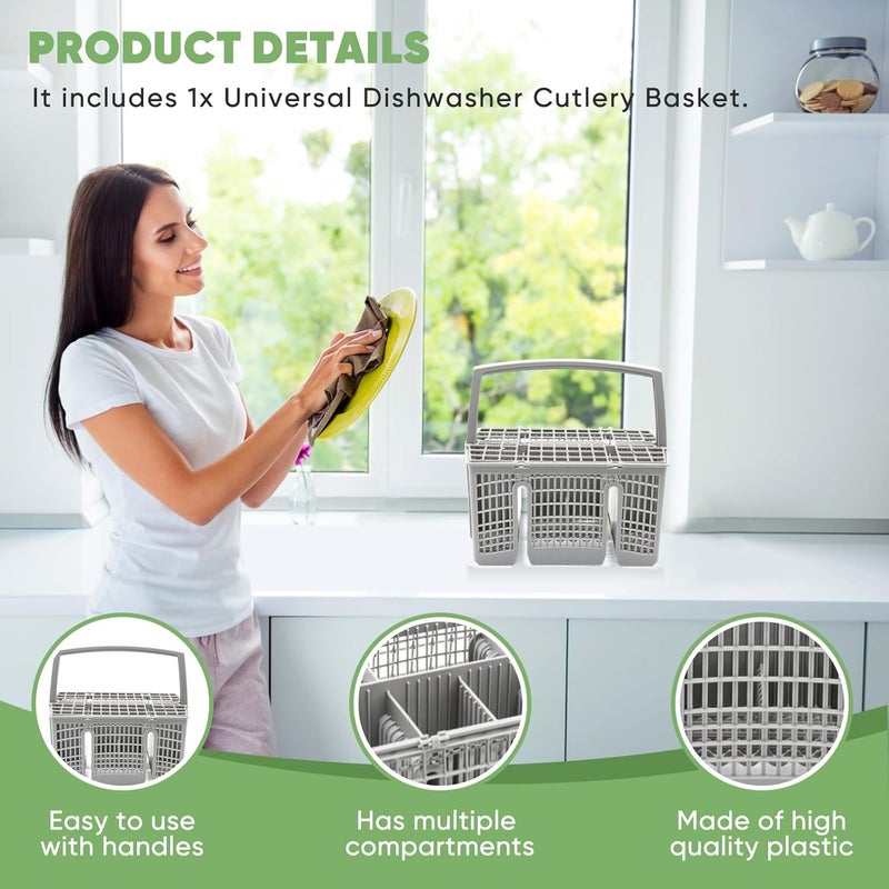 BIHARNT 668270 Accessory/Crockery Basket/Cutlery Cage Basket for Bosch, Siemens, Neff Constructa Dishwasher Dishwasher (Detachable Handle) - Image 5