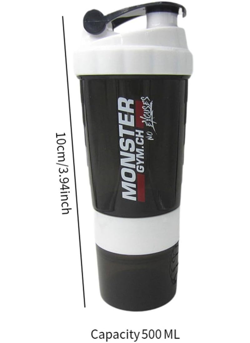 SPIDER - Protein Shaker Bottle with Blender Cup for Protein Mixes 500ml Mixer Bottle for Gym Outdoor Pre-Workout and Travel - Image 1