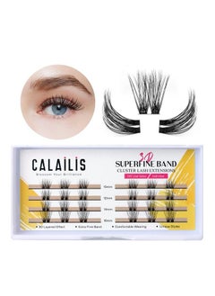 Calailis Individual Lashes Diy Eyelash Extensions Super Thin Gluebased Band Natural Look Reusable Lasting For 48 Hours Individual Diy Eyelashes (02Mixb)…  - Image 2