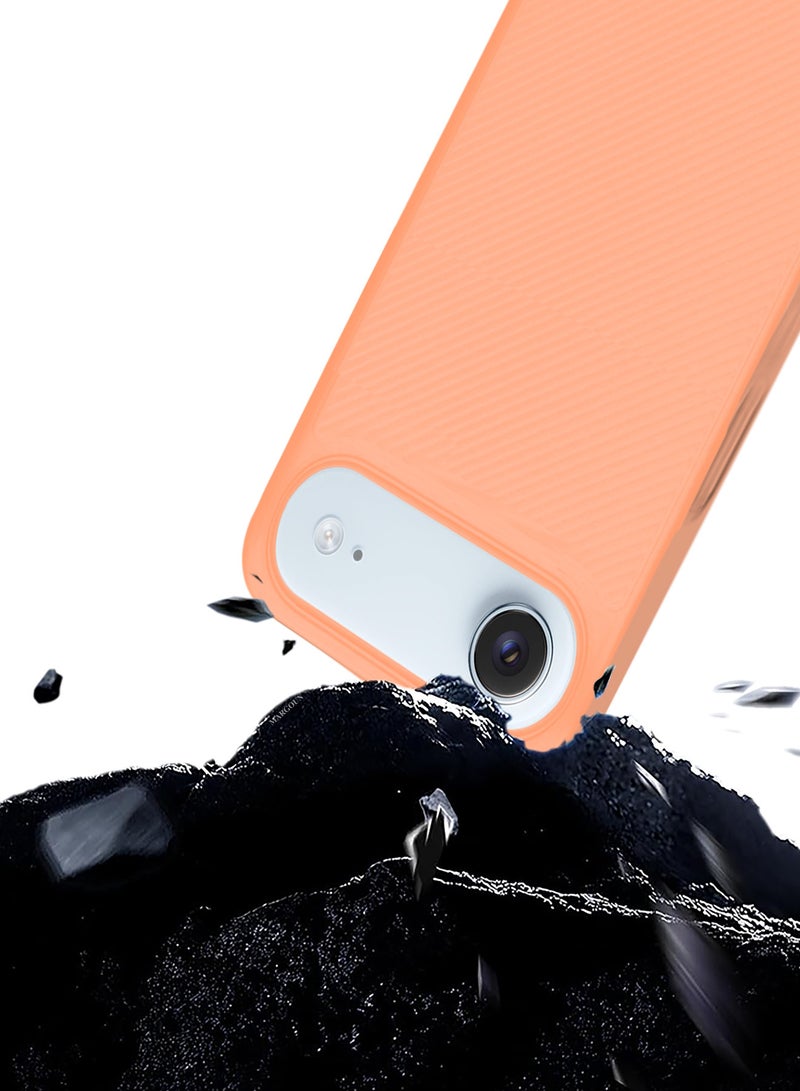 CATANES 2 Packs Case Cover for iPhone 17 Air - Sturdy Durable Ultra-Thin Case - Air Skin Line Design Transparent Back Cover - Drop Protection Cover  with Privacy Screen Protector - Cosmic Orange - Image 2