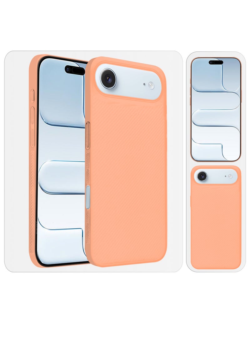 CATANES 2 Packs Case Cover for iPhone 17 Air - Sturdy Durable Ultra-Thin Case - Air Skin Line Design Transparent Back Cover - Drop Protection Cover  with Privacy Screen Protector - Cosmic Orange - Image 5