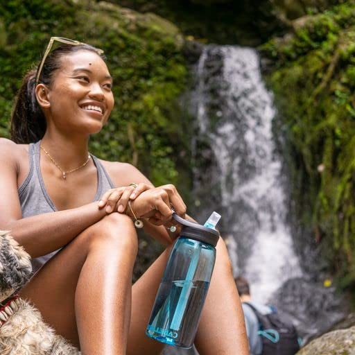 CamelBak eddy+ Water Bottle with Tritan Renew – Straw Top 25oz, Clear - Image 5