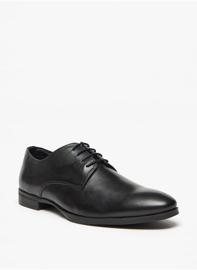 LBL by Shoexpress - Solid Derby Shoes with Lace-Up Closure - Image 1