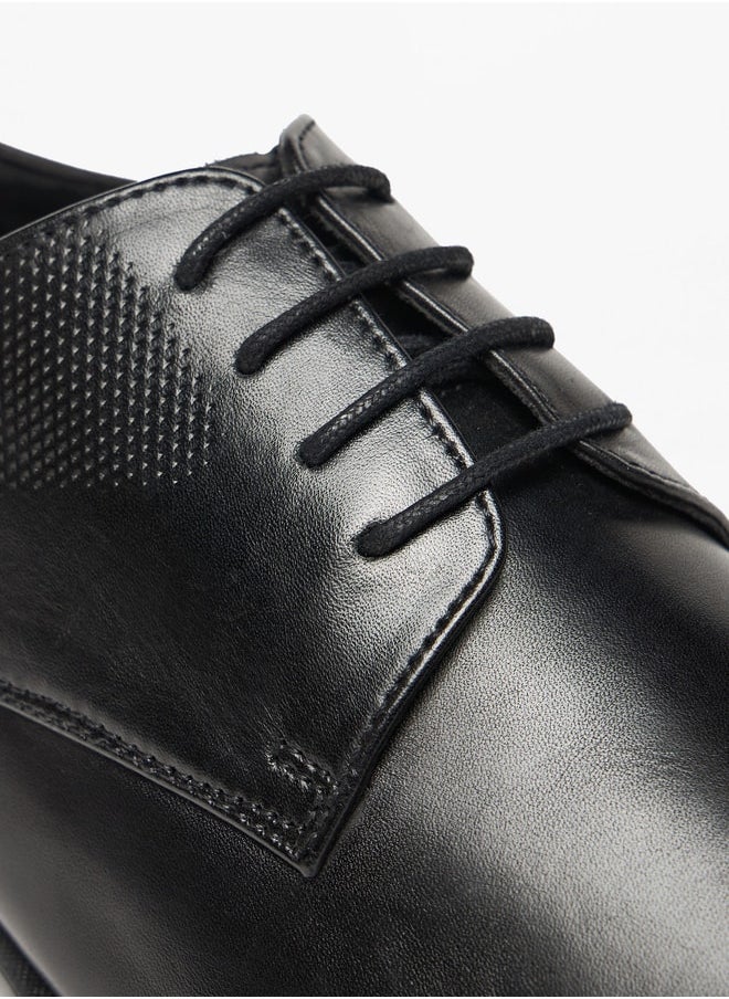 LBL by Shoexpress - Solid Derby Shoes with Lace-Up Closure - Image 1