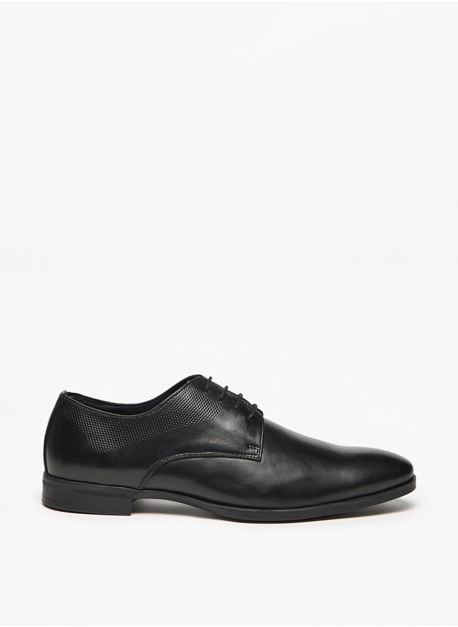 LBL by Shoexpress - Solid Derby Shoes with Lace-Up Closure - Image 1