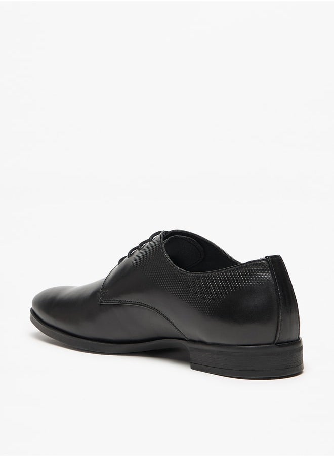 LBL by Shoexpress - Solid Derby Shoes with Lace-Up Closure - Image 1