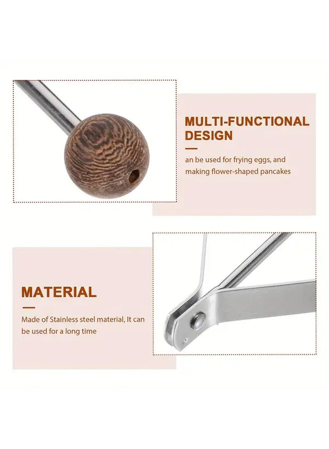 Stainless Steel Flower Shaped Egg Rings for Fried Eggs Pancakes Kitchen Tool - Image 4