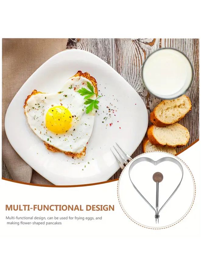 Stainless Steel Flower Shaped Egg Rings for Fried Eggs Pancakes Kitchen Tool - Image 1