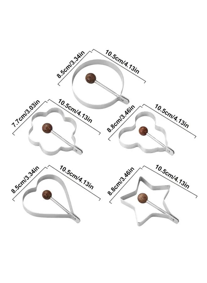Stainless Steel Flower Shaped Egg Rings for Fried Eggs Pancakes Kitchen Tool - Image 3