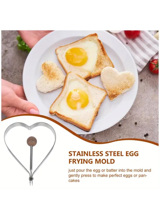 Stainless Steel Flower Shaped Egg Rings for Fried Eggs Pancakes Kitchen Tool - Image 2