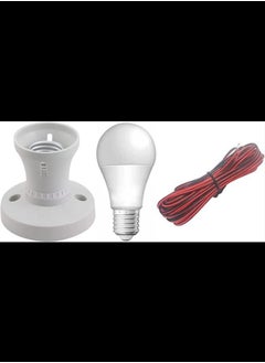 ABBASALI Led Bulb 12w With Bulb Holder & Cable (30 Meter)  - Image 1