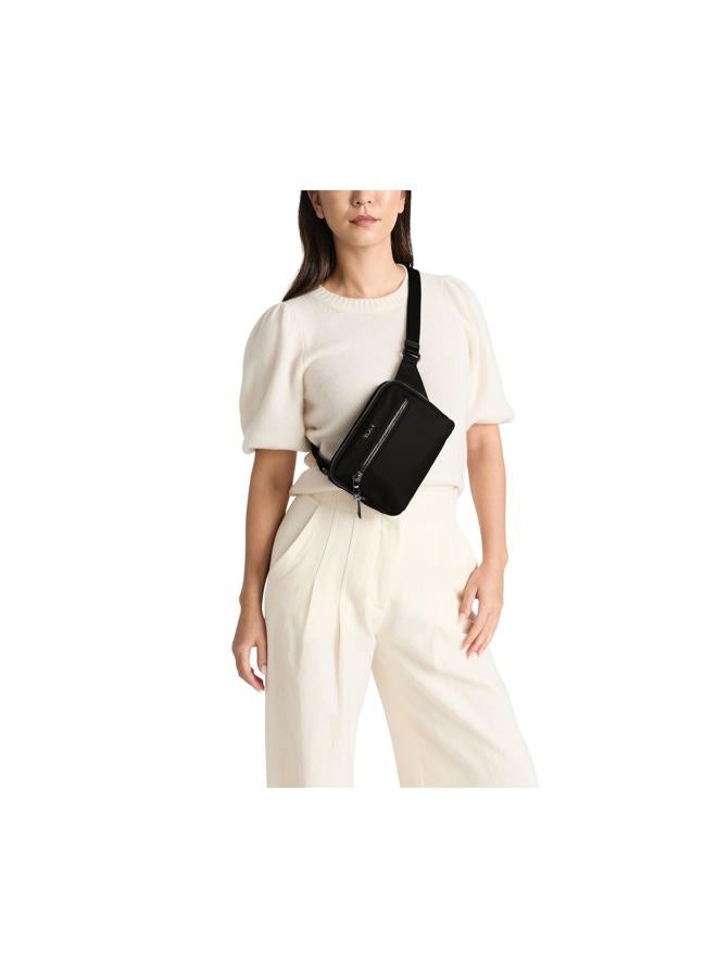 Tumi Voyageur Sedona Crossbody Sling Bag - Nylon Crossbody Purse for Business & Travel - Stylish Women's Crossbody Bag - Black & Gold - Image 2