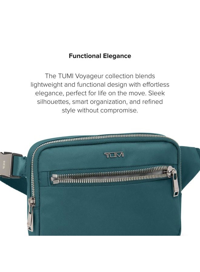 Tumi Voyageur Sedona Crossbody Sling Bag - Nylon Crossbody Purse for Business & Travel - Stylish Women's Crossbody Bag - Black & Gold - Image 5