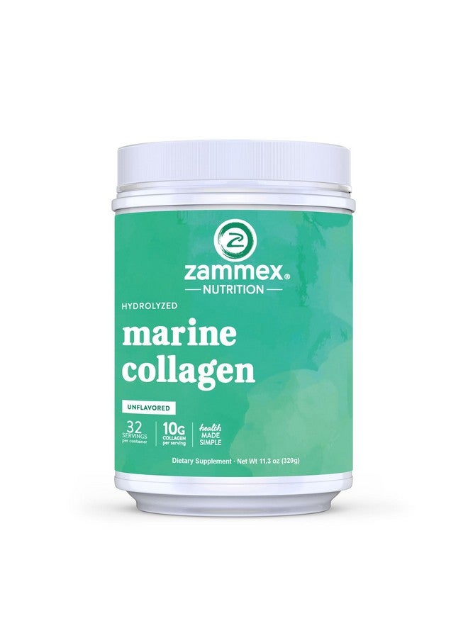 Zammex Zammex Marine Collagen Peptides Powder Unflavored, Wild-Caught Fish Collagen Powder, Supports Healthy Skin, Hair, Joints, Type 1 & 3 Collagen Supplement for Women - Easy to Mix. (32 Servings)  - Image 1