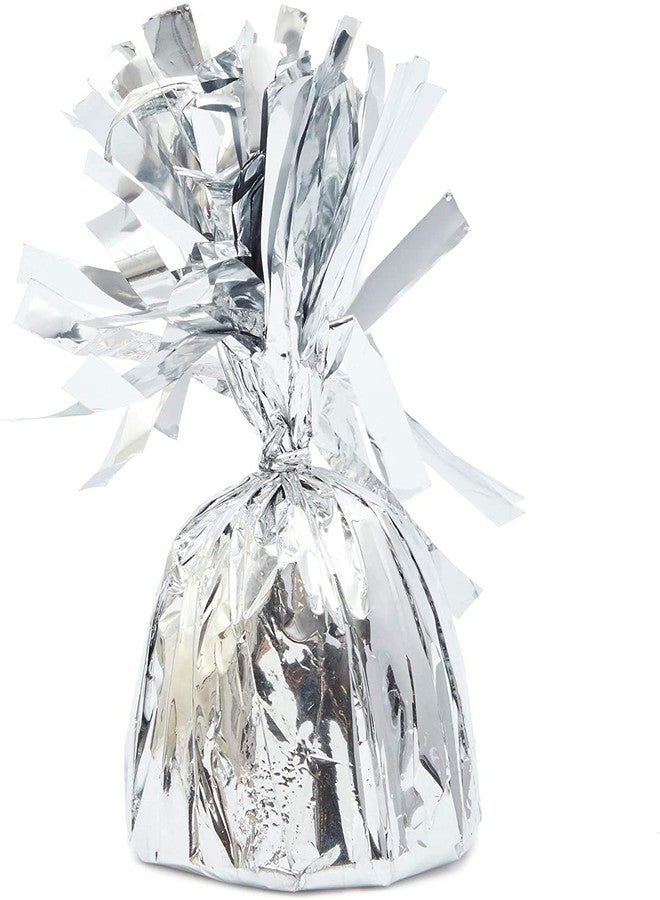BLUE PANDA Balloon Weights - 4.5 x 2.35 in, Silver, 15 Pack - Table Balloon Stand Weight & Holder with Tinsel Tassel Fringe & Hook - Image 4