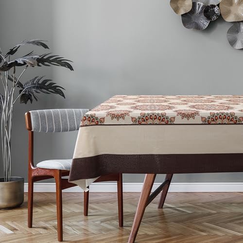 Homerz Premium 8-10 Seater Dining Table Cover, Size 60 x 108 inch Exact, Waterproof and Easy to Clean (Jhoomar) - Image 2