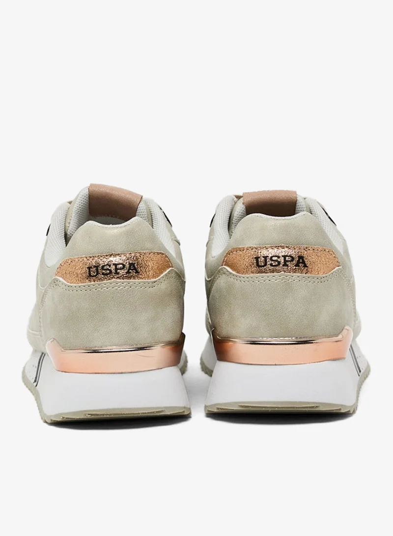 U.S. Polo Assn. BEIGE Women Low Top Comfort Sneakers for Women | Best Price UAE