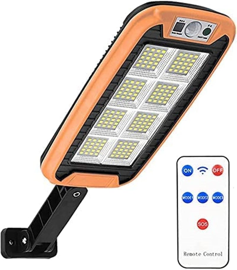 Both Smart Solar Street Lamp with Remote Control - 240 COB Lights (Orange) - Image 1
