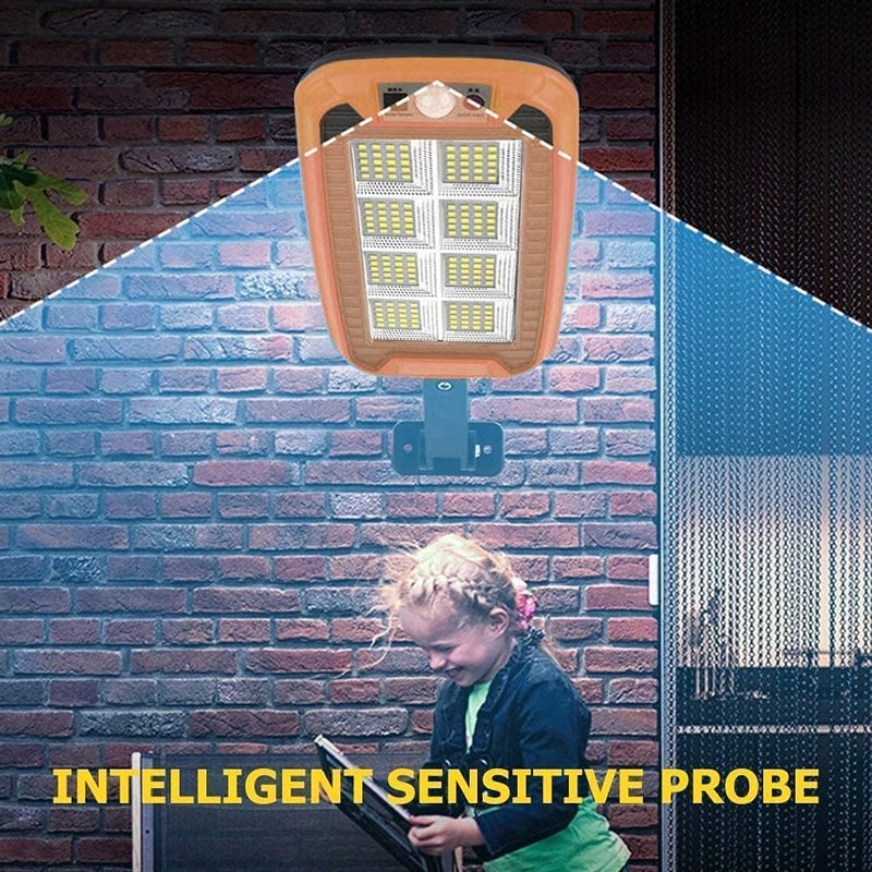Both Smart Solar Street Lamp with Remote Control - 240 COB Lights (Orange) - Image 4