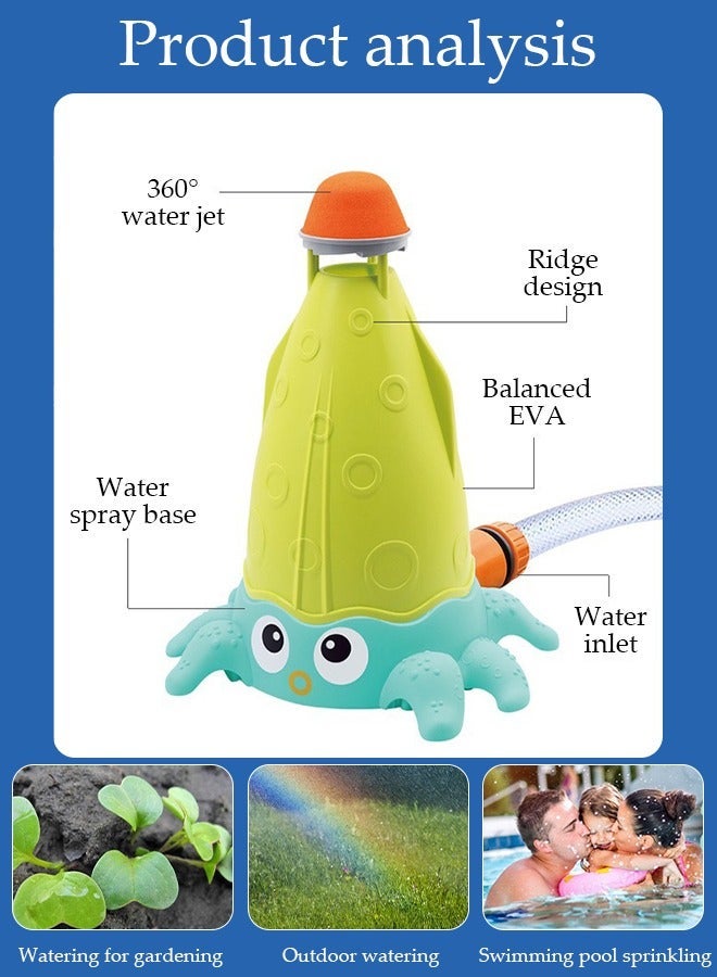 DUNISO Outdoor Water Spray Sprinkler Pump Spray Lawn Game Toys for Kids  and Toddlers Backyard Spinning Octopus Sprinkler Toy Water Toys for Summer Days Attaches to Garden Hose - Image 3
