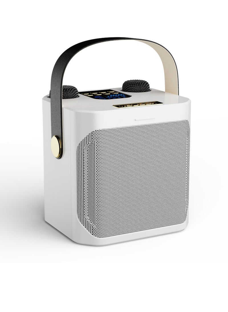KOLEER S882 Bluetooth Karaoke System, Portable Karaoke Machine With Two Wireless Karaoke Microphones, Lightweight And Durable Speaker For Home Party, Meeting, (1pc, White)  - Image 2