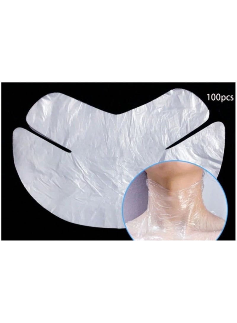 100pcs Disposable Neck Wrinkle Masks designed to lock in moisture and improve the appearance of aging skin and wrinkles. - Image 1