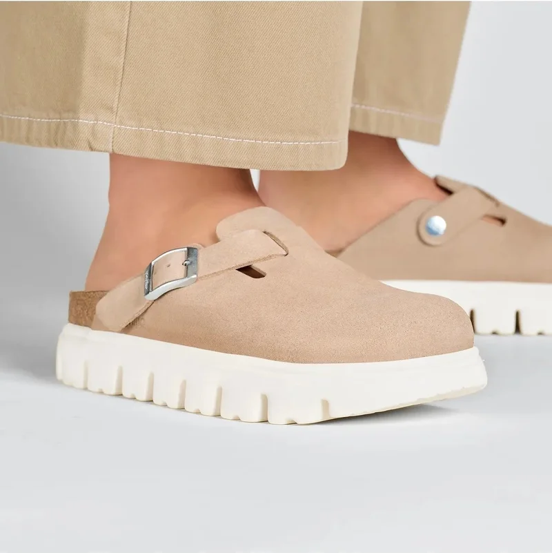 BIRKENSTOCK Boston Chunky Vl Beige Women's Slippers