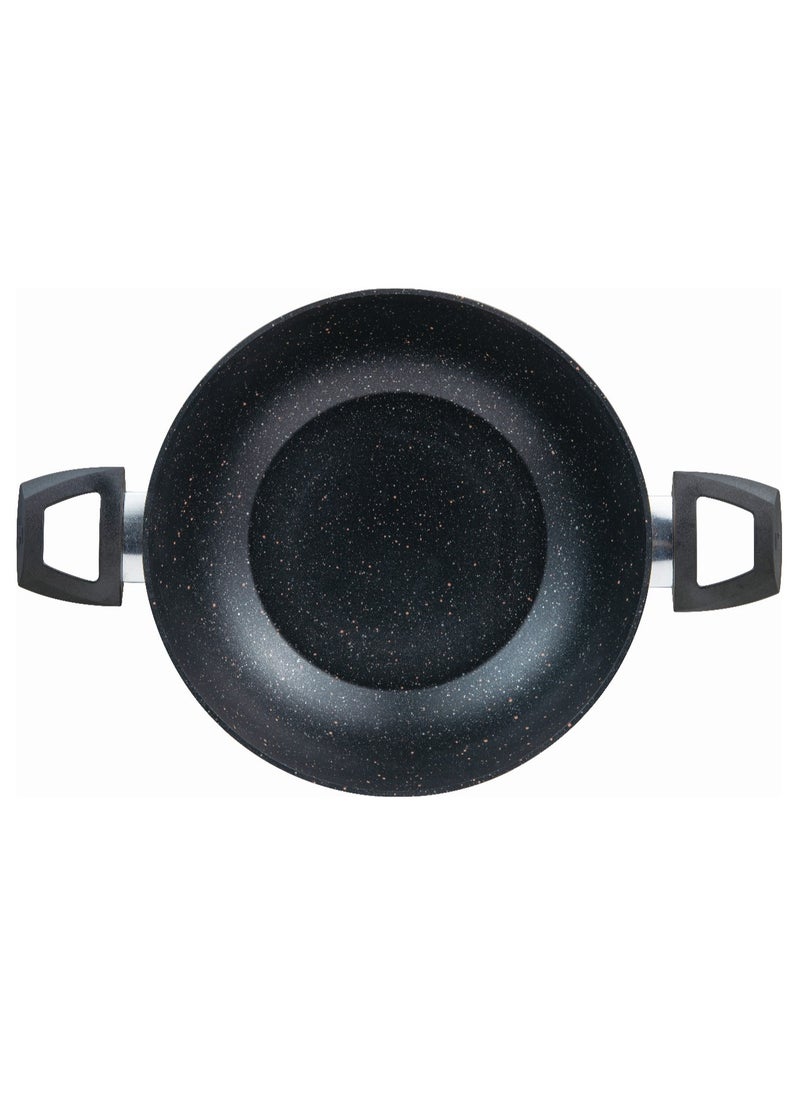 BERGNER ULTRA FORGED ALUMINUM KADAI+ LID 28X8 CM WITH INDUCTION BOTTOM, METALIC ORANGE COLOR, BG35516OR  - Image 2