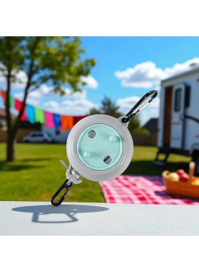 32ft Orange Blue Heavy Duty Retractable Clothesline Windproof Portable For Camping RV Balcony - Image 2