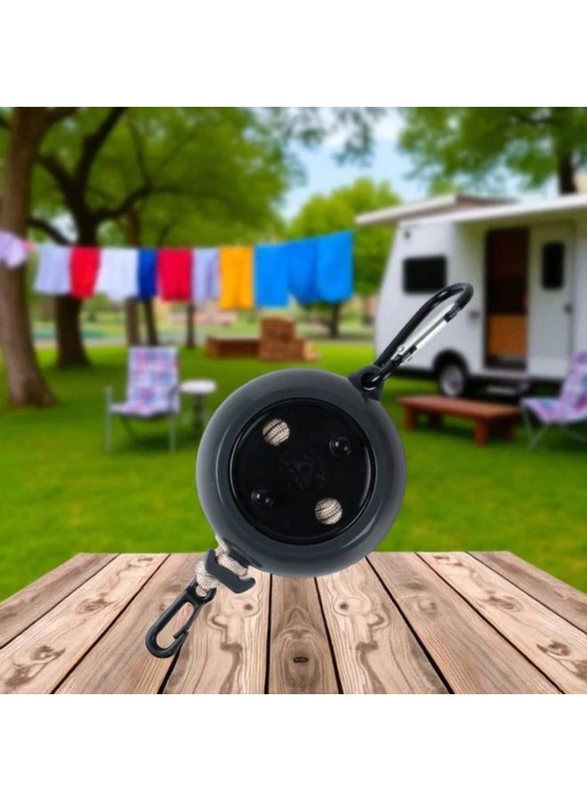 32ft Orange Blue Heavy Duty Retractable Clothesline Windproof Portable For Camping RV Balcony - Image 4