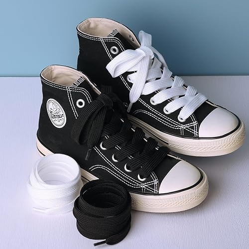 LIVECOOL Thick Flat Shoe Laces, Shoelaces Replacement Jumbo Fat Wide Laces for Alexander Sneaker 1Pair(2PCS) - Image 3