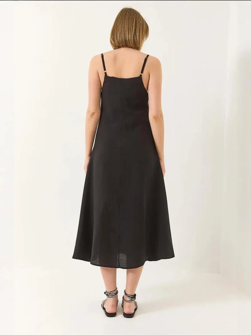 Bianco Lucci LUCCI V-Neck Midi Dress