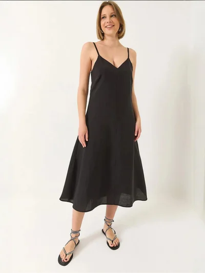 Bianco Lucci LUCCI V-Neck Midi Dress