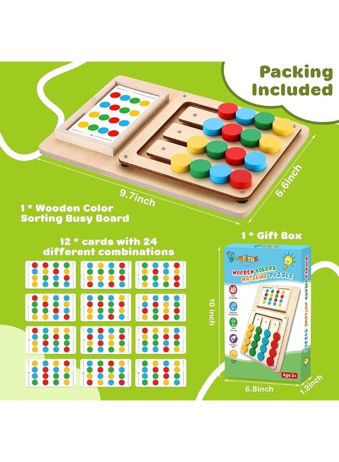 V-Opitos Color Matching Puzzle Toys, Montessori Brain Teasers Game for Kids Age 3, 4, 5, 6, 7 Years Old, Road Trip Toys for Boys & Girls, Handheld Games for Travel, Ideal Christmas, Birthday Gifts - Image 4