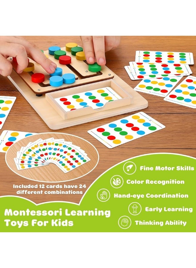 V-Opitos Color Matching Puzzle Toys, Montessori Brain Teasers Game for Kids Age 3, 4, 5, 6, 7 Years Old, Road Trip Toys for Boys & Girls, Handheld Games for Travel, Ideal Christmas, Birthday Gifts - Image 2