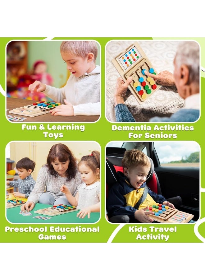 V-Opitos Color Matching Puzzle Toys, Montessori Brain Teasers Game for Kids Age 3, 4, 5, 6, 7 Years Old, Road Trip Toys for Boys & Girls, Handheld Games for Travel, Ideal Christmas, Birthday Gifts - Image 1