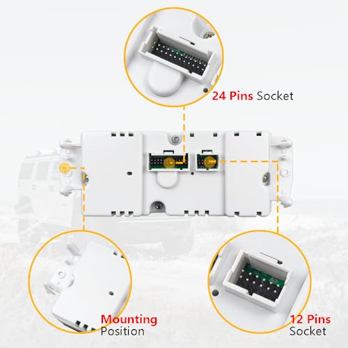 LLNSEAUTO A/C Heater Climate Control Module Panel Switch | Fit for Chevy Silverado Suburban Tahoe Trailblazer Avalanche GMC Sierra Yukon Envoy Cadillac Escalade Buick Rainier Hummer H2 | OE 599-211XD 15832311 - Image 3