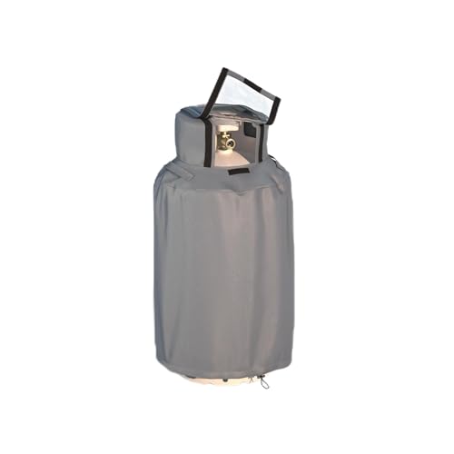 DORAHUA 40 lb Propane Tank Cover With 600D Waterproof Dustproof and Greaseproof Oxford Cloth Top Opening for Easy Valve Opening and Closing For 40 lb Propane Tank Gray - Image 1