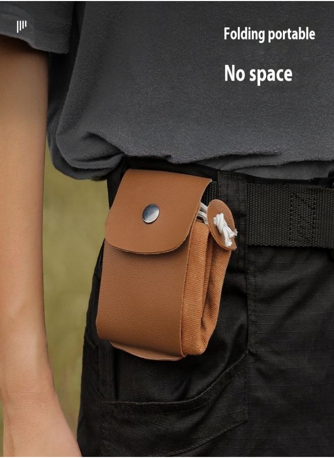 CLS - Outdoor Foraging Bag – Fruit Harvesting Waist Bag with Drawstring Closure – Foldable Canvas Tool Storage Pouch - Image 1