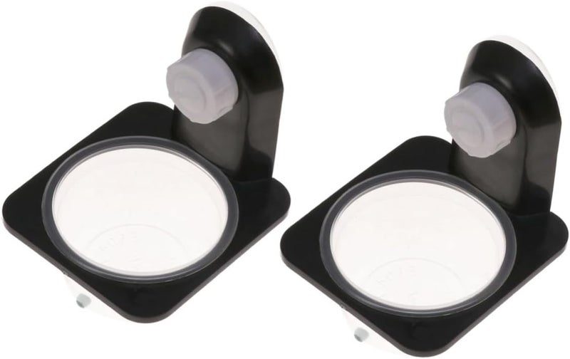 Garneck 4pcs Black Reptile Food and Water Dish Cup Feeding Bowls for Tortoise Lizard and Other Reptiles Easy to Clean Space Saving Design - Image 2