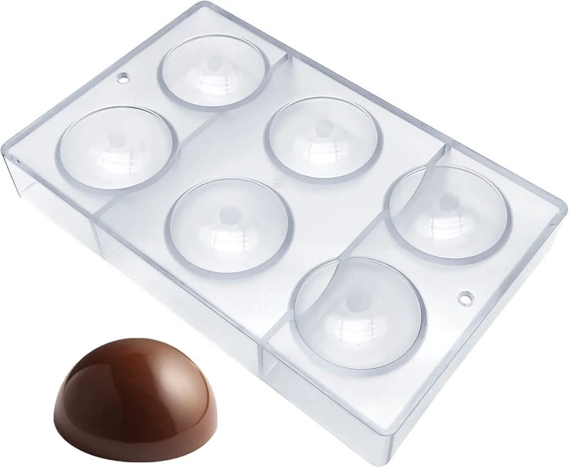 Goldbaking Large Half Ball Chocolate Mold Ball Polycarbonate Mould Chocolate Semi Sphere Mold Tray (Large 2.5inch) - Image 1