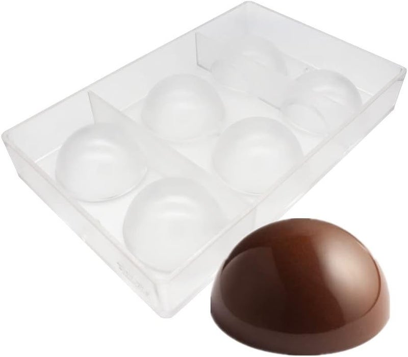 Goldbaking Large Half Ball Chocolate Mold Ball Polycarbonate Mould Chocolate Semi Sphere Mold Tray (Large 2.5inch) - Image 5